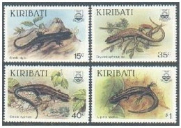 Kiribati 491-494, 494a, MNH. Michel 493-496, Bl.13. Lizards. 1987. - Kiribati (1979-...)