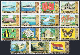 Kiribati 327a-340c Unwmk,MNH. Hibiscus, Butterfly, Bird, Fish, Chapel,Ships.1981 - Kiribati (1979-...)