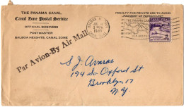 1,73 PANAMA CANAL ZONE, BALBOA, 1949, AIRMAIL, COVER TO NEW YORK - Panamá