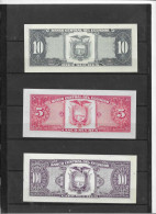 C/286          Equateur    -   3 Billets Neufs - Equateur