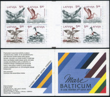 Latvia 332-335a Booklet,MNH.Michel 340-343 MH 1. Birds Of Baltic Shores,1992. - Lettland