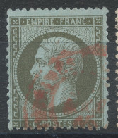 Lot N°83444   N°19, Oblitéré Cachet à Date ROUGE Des Imprimés, Léger Clair - 1862 Napoléon III.