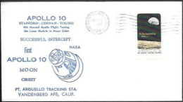 US Space Cover 1969. "Apollo 10" LM In Moon Orbit. Vandenberg AFB - Verenigde Staten