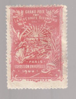 France Vignette " Grand Prix La Plus Haute Récompense Exposition Universelle Paris 1900 - Tourism (Labels)