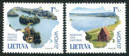 Lithuania 691-692, MNH. Mi 756-757. EUROPA CEPT-2001. Neman River, Lake Galve. - Lituania