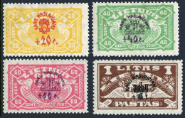 Lithuania CB1-CB4, Hinged. Mi . Air Post Semi-postal 1924. - Litauen