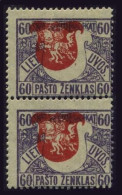 Lithuania 56 Pair Center Misplaced,MLH/MNH.Michel 56 Pair. White Knight Vytis. - Litouwen