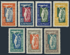 Lithuania C8-C14, Hinged. Michel 109-115. Air Post 1921, Allegory Of Flight. - Litouwen