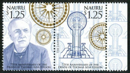 Nauru 550 Ab Pair, MNH. Thomas Alva Edison, 2006. - Nauru