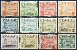 Nauru 17-28a Perf 11, 17a Perf 14, Hinged.Michel 15A/II-26A/II. Freighter, 1924 - Nauru