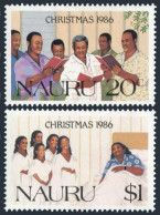 Nauru 329-330, MNH. Michel 328-329. Christmas 1986. Caroling, Invalid. - Nauru