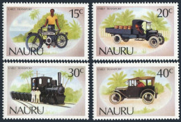 Nauru 317-320,MNH.Michel 316-319. Early Transportation,1986.Motorcycle,Truck,Car - Nauru