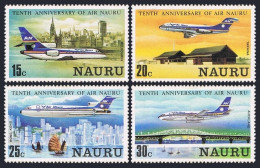 Nauru 210-213, MNH. Michel 207-210. Air Nauru-10, 1980. Planes, Junk, Bridge. - Nauru