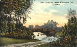 72081882 Chicago_Illinois Rustic Bridge Over Lagoon Washington Park - Andere & Zonder Classificatie