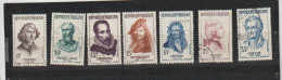1957 N°1132 à 1138 Célébrités étrangères Oblitérés (lot 40) - Used Stamps