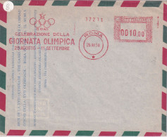 1958  Affrancatura Meccanica Rossa EMA Celebrazione Della Giornata Olimpica - Summer 1960: Rome