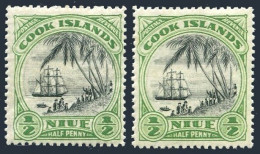 Niue 53 Umwmk, 60 Wmk 61, Hinged. Landing Of James Cook, 1933. - Niue