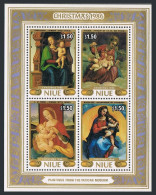 Niue 534 Ad, MNH. Mi Bl.105. Christmas 1986. Perugino, Titian, Di Credi, Raphael - Niue