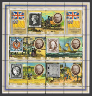 Niue 245a Sheet, MNH. Mi Bl.20. Sir Rowland Hill. Coach, Dove, Ship, - Niue