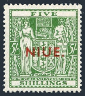 Niue 89B, Lightly Hinged. Michel SM16. New Zealand Postal-Fiscal Stamps, 1944. - Niue