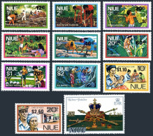 Niue 203-213, Hinged. Mi 178-188. Shell, Banana, Fishing,Canoe,QE II.Value 1977. - Niue