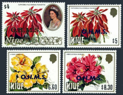 Niue O14-O15,O17-O18,MNH.Michel D14-D17. Official 1986.Flowers. - Niue