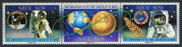 Niue 571 Ac Strip, MNH. Michel 742-744 Strip. First Moon Landing, 20th Ann.1989. - Niue