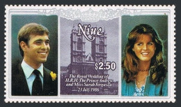 Niue 520-521, MNH. Mi 671, Bl.103. Wedding:Prince Andrew, Sarah Ferguson, 1986. - Niue