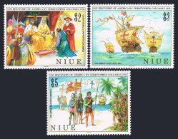 Niue 621-623, MNH. Michel 790-792. Discovery Of America, 500, 1992. Columbus. - Niue