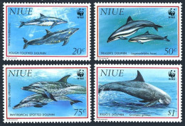 Niue 651-654, MNH. Michel 822-825. WWF 1993. Dolphins. - Niue