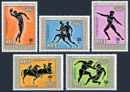 Niue 432-436, MNH. Mi 570-574. Olympics Los Angeles-1984. Discus,Running,Javelin - Niue