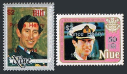 Niue 455-456, MNH. Michel 594-595. Prince Henry, 15.09.1984. Prince Charles. - Niue