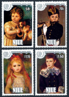 Niue 488-491, 492-495, MNH .Mi 630-633,Bl.90-93. Youth Year IYY-1985. Paintings. - Niue