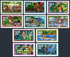 Niue 179-188, MNH. Mi 156-165. Works On Plantations; Shell Gathering, Fishing, - Niue