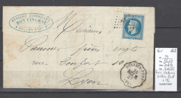 France - Lettre - Convoyeur Station - SOLLIES PONT - Var - 1868 - ML - Railway Post