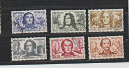 1959 N°1207 à 1212 Célébrités Série Bartholdi Oblitérés (lot 857) - Gebraucht