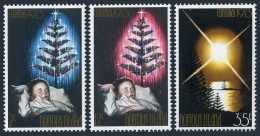 Norfolk 153-155 Blocks/4, MNH. Christmas 1973. Sleeping Child, Tree, Lagoon. - Norfolk Eiland