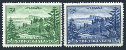 Norfolk 23-24, Lightly Hinged. Michel 7y,14y, View Of Ball Bay, 1959. - Norfolk Eiland