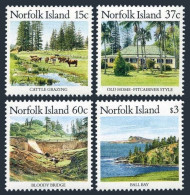 Norfolk 405-407-410-415 Set Issued 07.27.1987,MNH. Island Scenery:Cattle,Bridge, - Norfolk Eiland