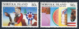 Norfolk 371-372, MNH. Mi 371-372. Agricultural, Horticultural Show. 1985. Cow, - Norfolkinsel