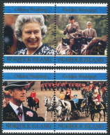 Norfolk 627-630a Pairs,MNH. Queen Elizabeth II,Prince Philip,50th Wedding Ann. - Norfolk Island