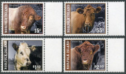 Norfolk 970-973,974 Sheet,MNH. Cattle Breeds,2009. - Ile Norfolk