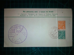 BRÉSIL, Enveloppe Commémorative De La 1ère Exposition Des Animaux Et Produits Dérivés Du Nord-Est, Décembre 1941. Timbre - FDC