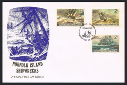 Norfolk 293-298, 2 FDC. Mi 289-294. Shipwrecks,1982. Sirius, Diocet, Friendship, - Norfolk Eiland