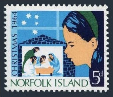 Norfolk 68 Two Stamps,MNH.Michel 59. Christmas 1964,Child. - Isla Norfolk