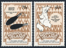 Norfolk 544-545, MNH. Michel 550-551. Cultural Contact With New Zealand, 1993. - Isola Norfolk