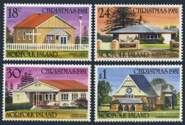 Norfolk 283-286, MNH. Michel 267-270. Christmas 1981. Churches. - Norfolkinsel