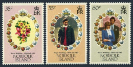 Norfolk 280-282, MNH. Mi 264-266. Royal Wedding 1981. Prince Charles, Lady Diana - Isla Norfolk