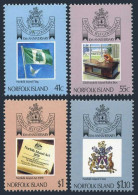 Norfolk 457-460, MNH. Michel 462-465. Flag, Ballot Box, Norfolk Crest. 1989. - Norfolkinsel