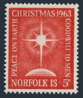 Norfolk 65, MNH. Michel 56. Christmas 1963. Star Of Bethlehem. - Norfolkinsel